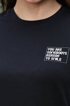 WOMEN ROUND NECK BLACK T SHIRT
