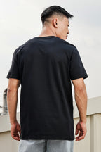 MEN ROUND NECK BLACK BEAUTY PRINTED T SHIRT