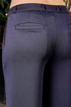 WOMEN BLACK REGULAR FIT CASUAL PANT