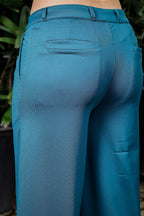 WOMEN DARK SEA REGULAR FIT CASUAL PANT