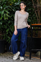 ONE SKY WOMEN HUMUS SOLID WOMENS RIBBED TOP