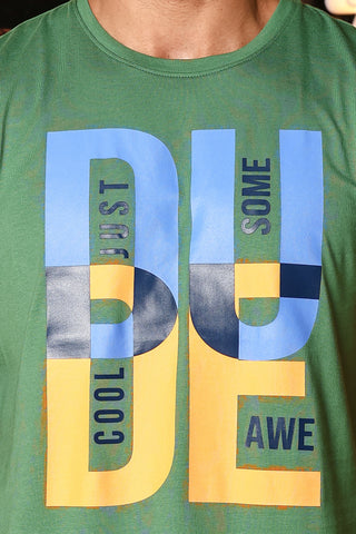 MEN WINTER MOSS PRINTED SLEEVELESS T SHIRT