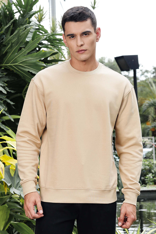 MEN BEIGE SWEATSHIRT