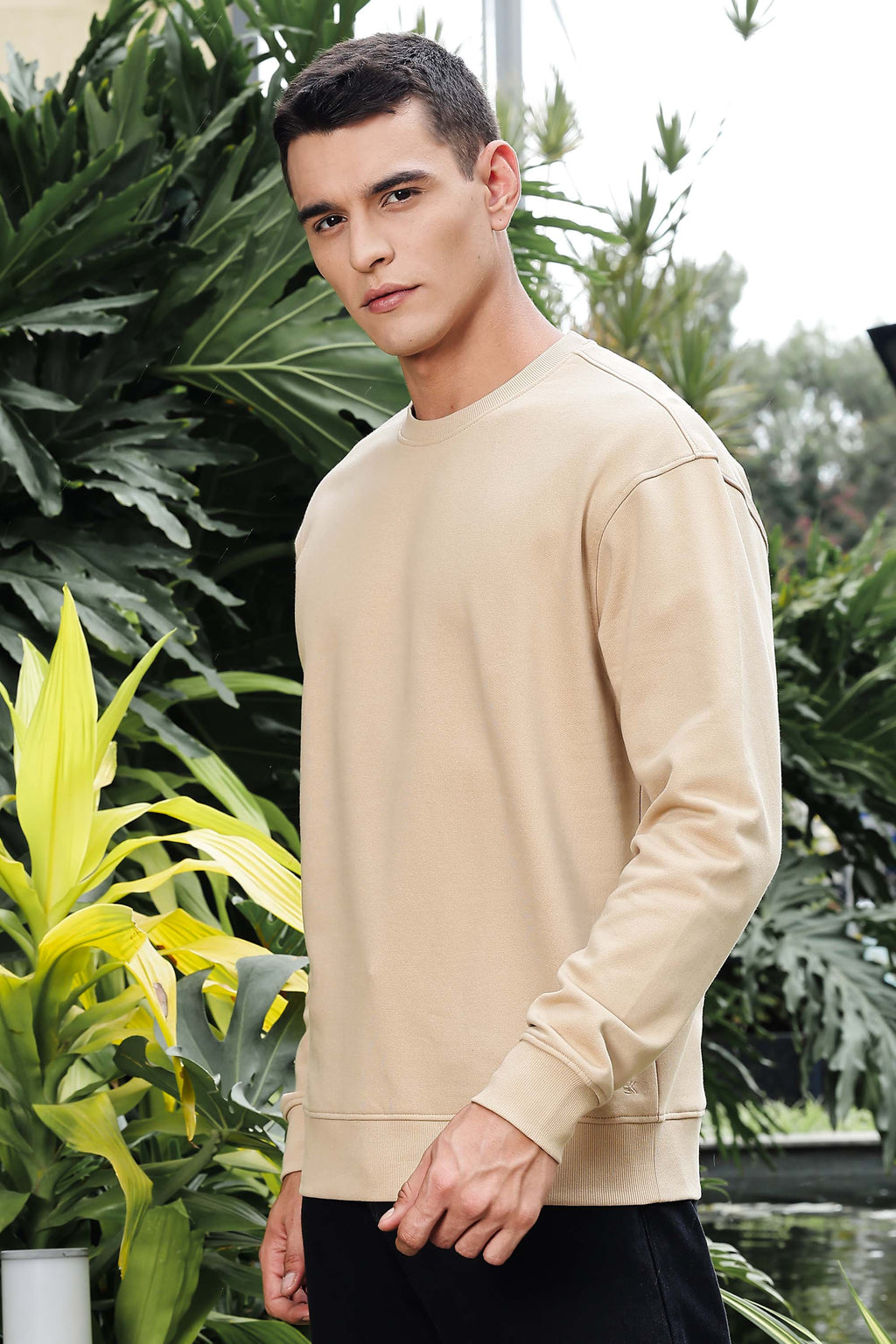 MEN BEIGE SWEATSHIRT
