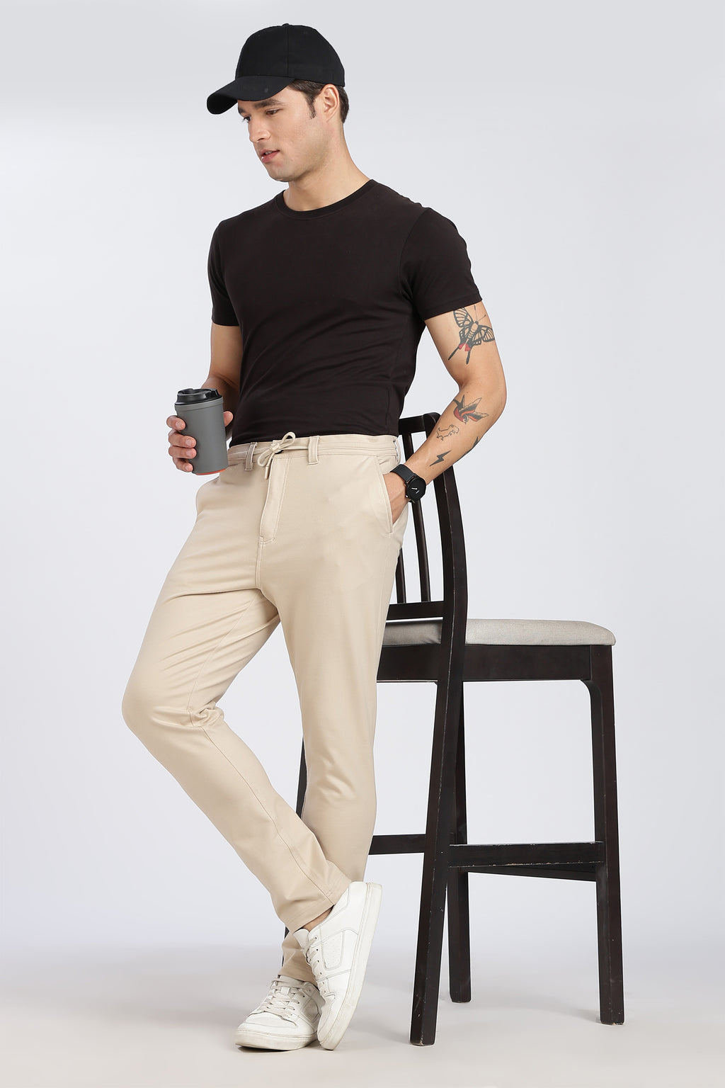 BEIGE COLOR MEN TROUSER