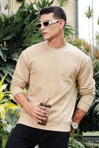 MEN BEIGE SWEATSHIRT