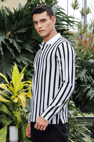 MEN WHITE FULL SLV POLO