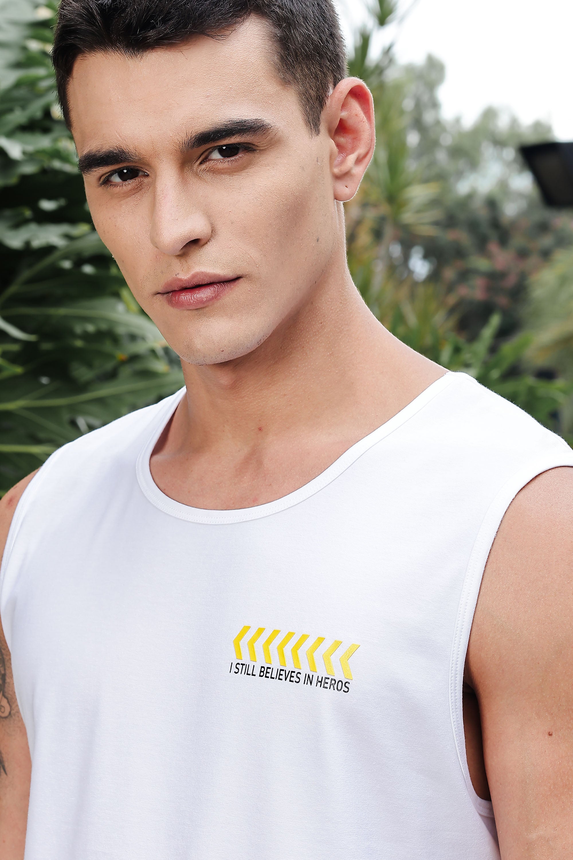 MEN WHITE MENS TANK