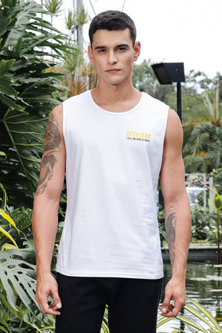 MEN WHITE MENS TANK