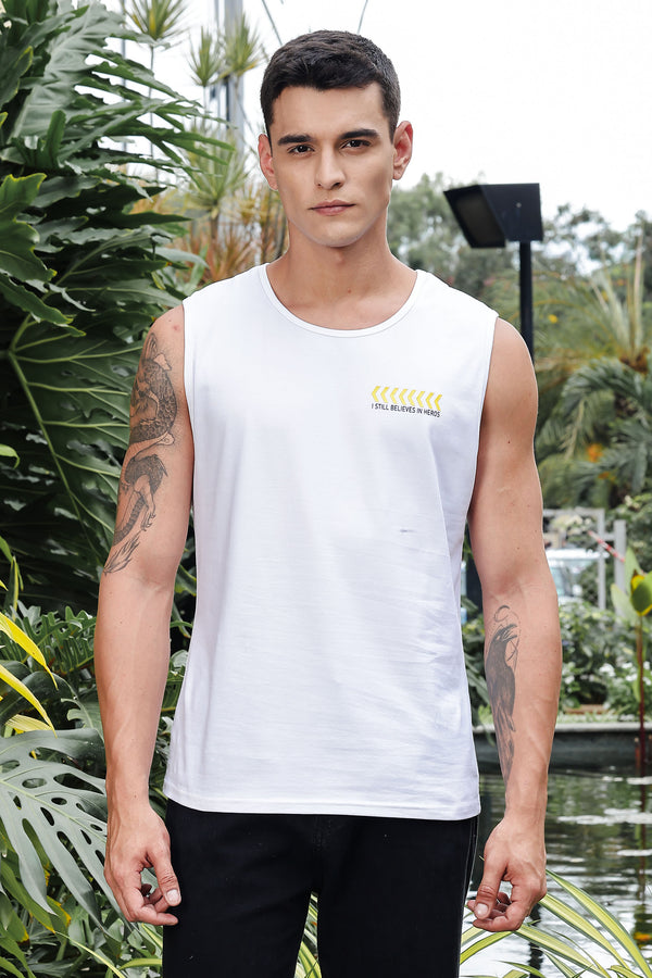 MEN WHITE MENS TANK