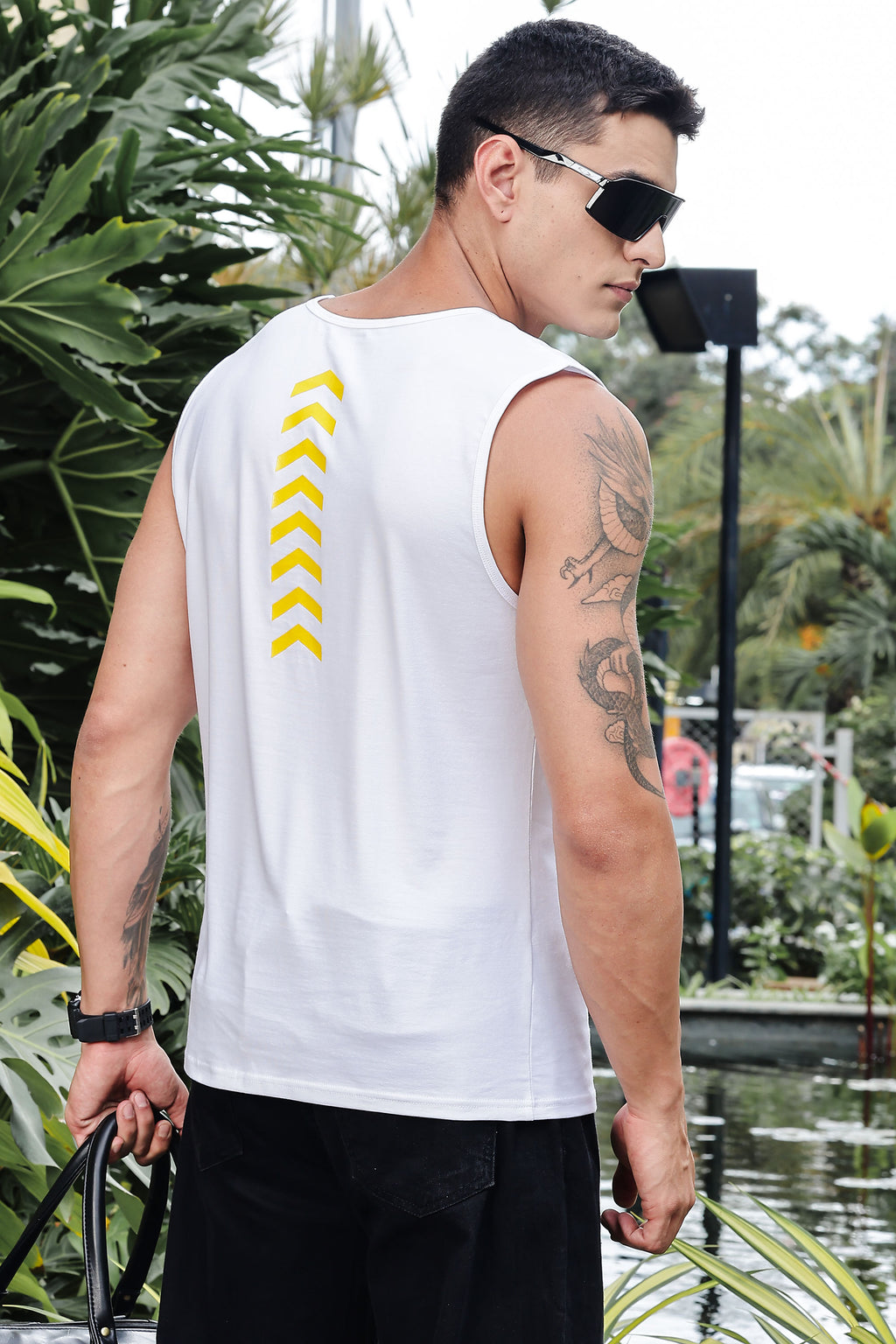 MEN WHITE MENS TANK