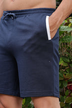 MEN NAVY BLUE MEN`S SHORTS