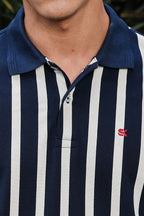 MEN NAVY BLUE FULL SLV POLO