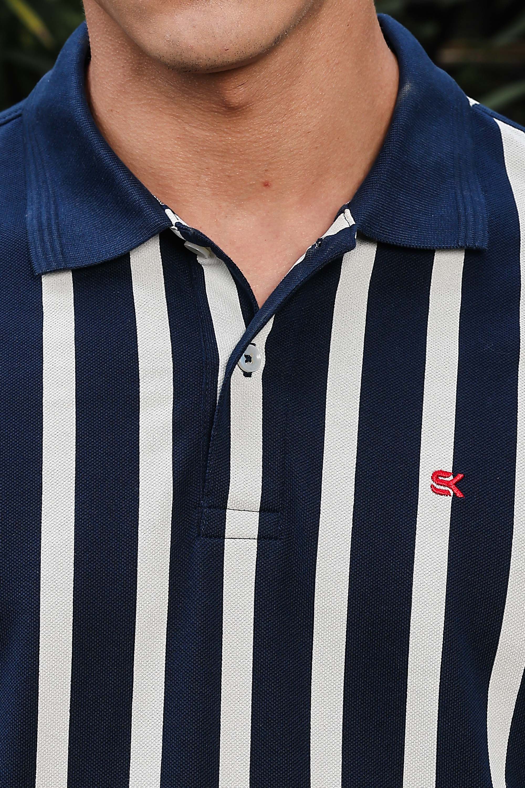 MEN NAVY BLUE FULL SLV POLO