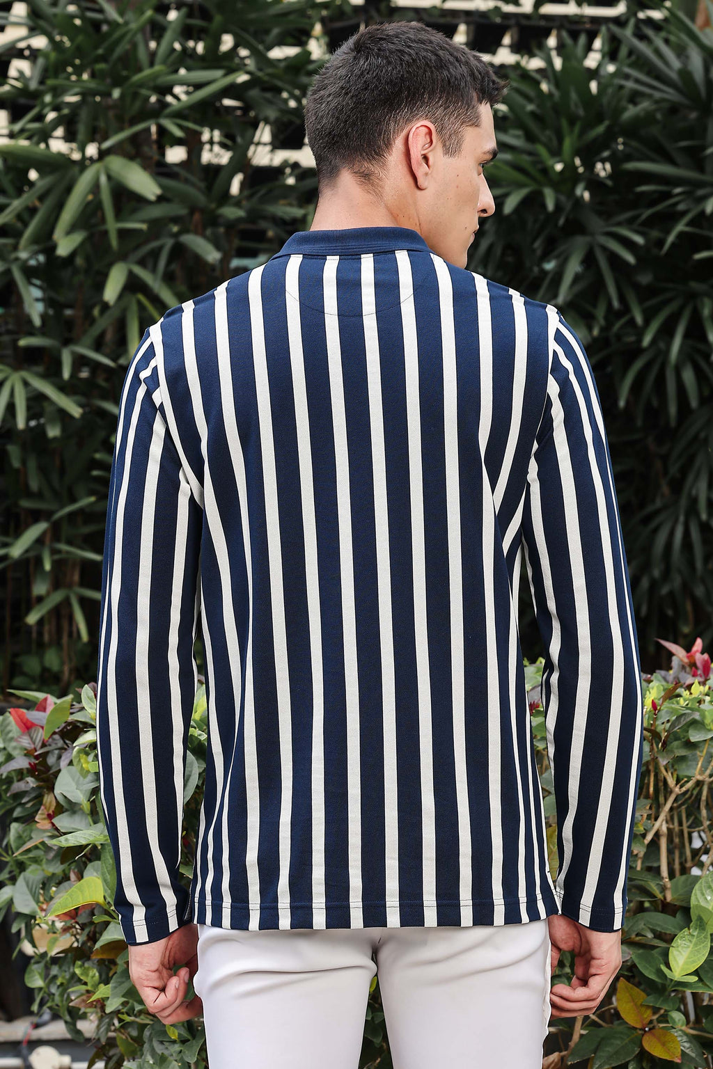 MEN NAVY BLUE FULL SLV POLO