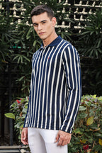 MEN NAVY BLUE FULL SLV POLO