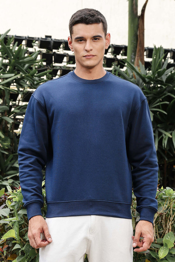 MEN NAVY BLUE SWEATSHIRT
