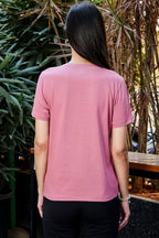 WOMEN DUSTY ROSE T SHIRT