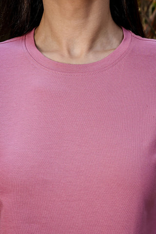 WOMEN DUSTY ROSE T SHIRT