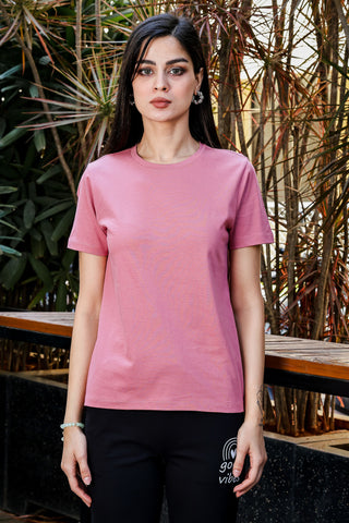 WOMEN DUSTY ROSE T SHIRT