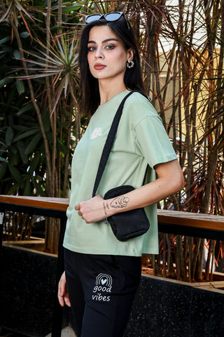 Women’s Printed Cotton T-Shirt | Typography Design | 100% Cotton | Round Neck | Short Sleeves | Pull-On Style | Casual Wear | Machine Washable