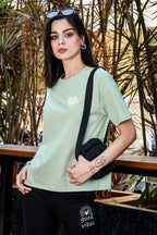 Women’s Printed Cotton T-Shirt | Typography Design | 100% Cotton | Round Neck | Short Sleeves | Pull-On Style | Casual Wear | Machine Washable
