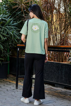Women’s Printed Cotton T-Shirt | Typography Design | 100% Cotton | Round Neck | Short Sleeves | Pull-On Style | Casual Wear | Machine Washable