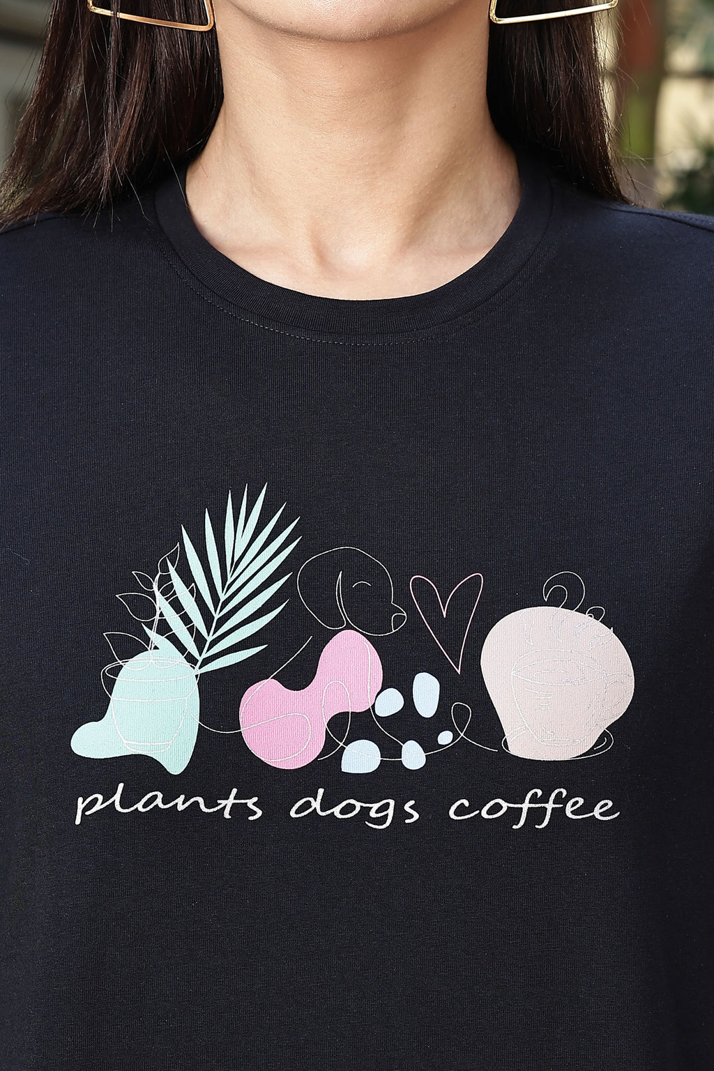 Women’s Graphic Print Cotton T-Shirt | 100% Cotton | Round Neck | Short Sleeves | Pull-On Casual Tee | Soft & Breathable Fabric | Machine Washable