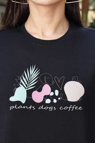 Women’s Graphic Print Cotton T-Shirt | 100% Cotton | Round Neck | Short Sleeves | Pull-On Casual Tee | Soft & Breathable Fabric | Machine Washable