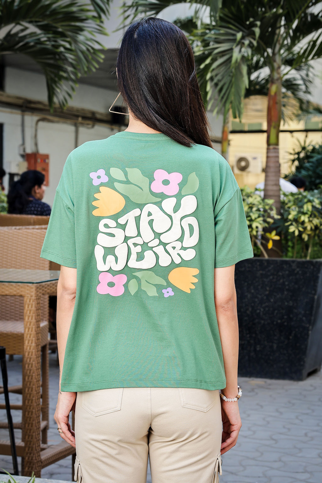 Women's 100% Cotton Typography Printed T-Shirt | Round Neck Short Sleeves Casual Tee