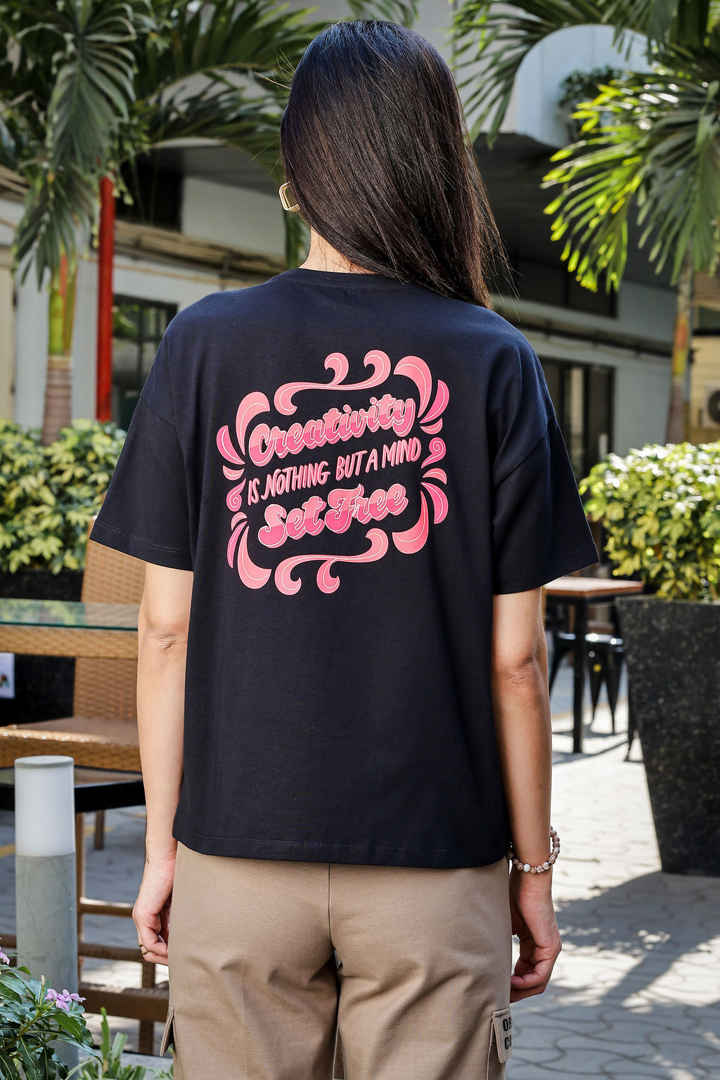 Women’s 100% Cotton Typography Printed T-Shirt | Round Neck Short Sleeves Casual Tee | Pullover Style