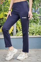ONE SKY Women’s Cotton Pyjama | 100% Cotton Typography Print | Mid-Rise Slip-On Bottoms | 2 Pockets
