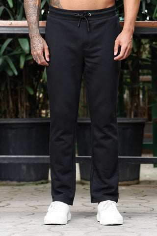 Men’s Embroidered Typography Tracksuit Set | Round Neck Long Sleeve Top & Drawstring Joggers | Cotton Blend | Mid-Rise Flat Front | 5 Pockets | Casual Athleisure Wear