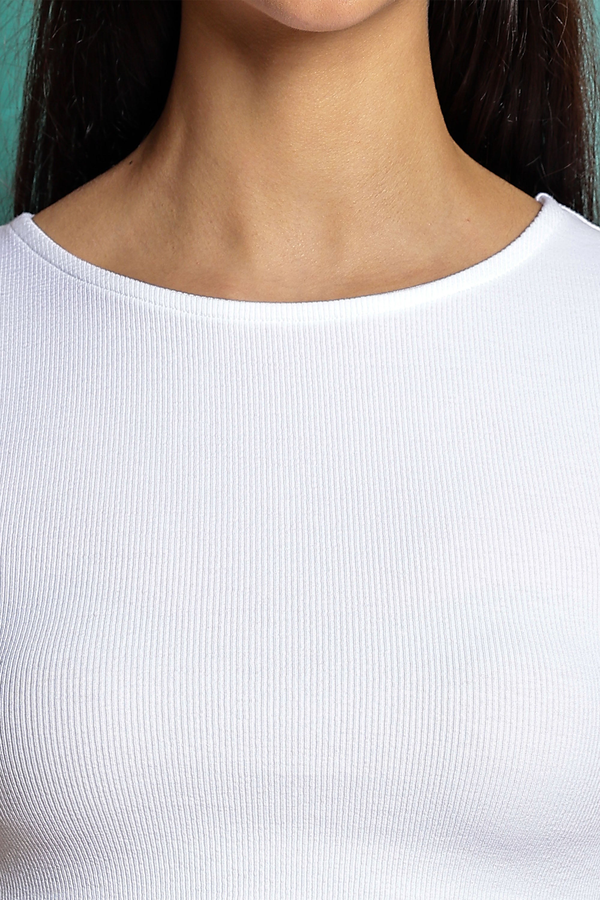 One Sky Women’s Solid Ribbed Cotton Stretch Top – Short Sleeves, Casual Fit