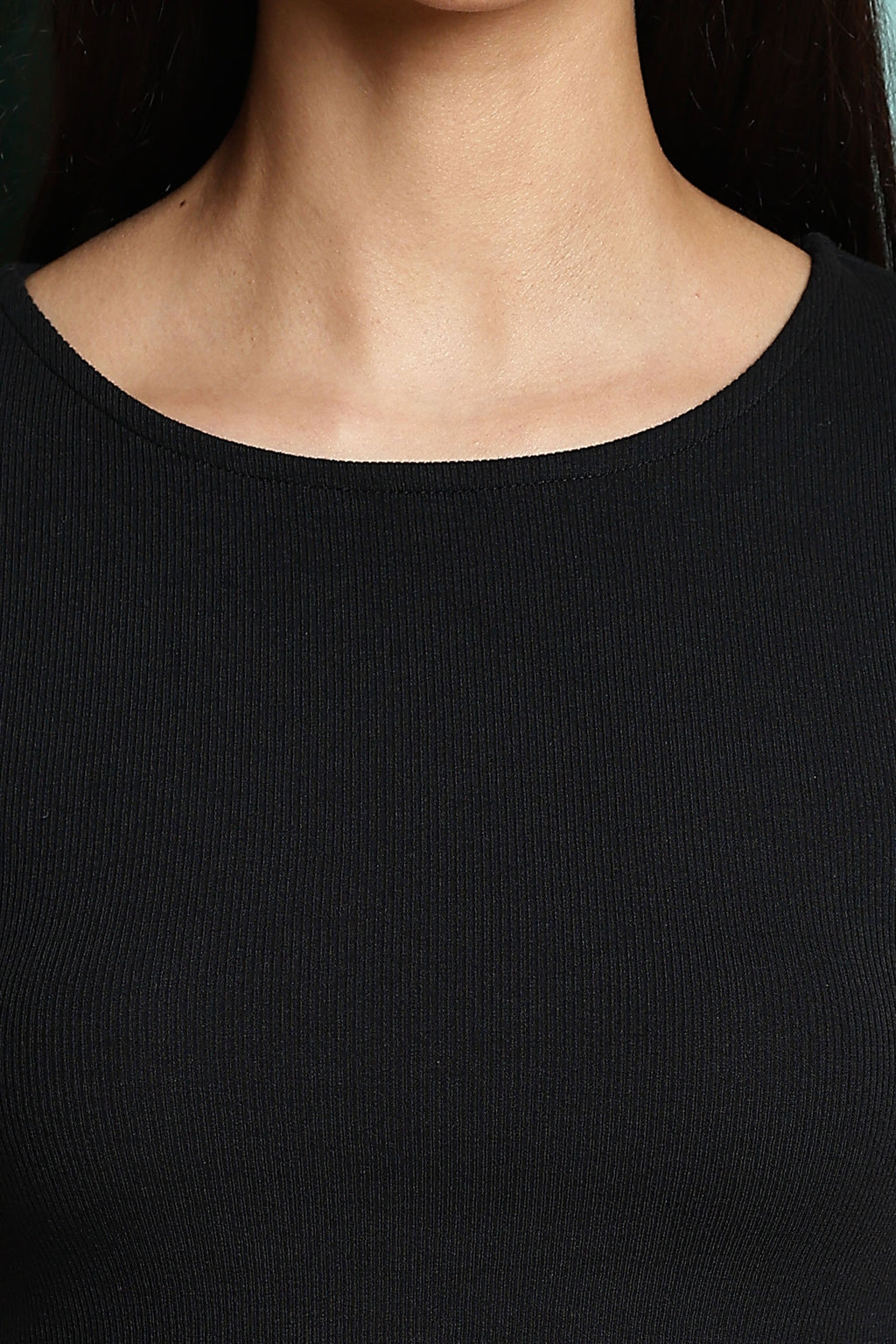 One Sky Women’s Solid Ribbed Cotton Stretch Top – Short Sleeves, Casual Fit
