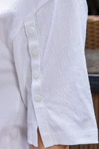 WOMEN ROUND NECK WHITE HALF SLV  CO-ORD SET