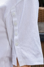 WOMEN ROUND NECK WHITE HALF SLV  CO-ORD SET