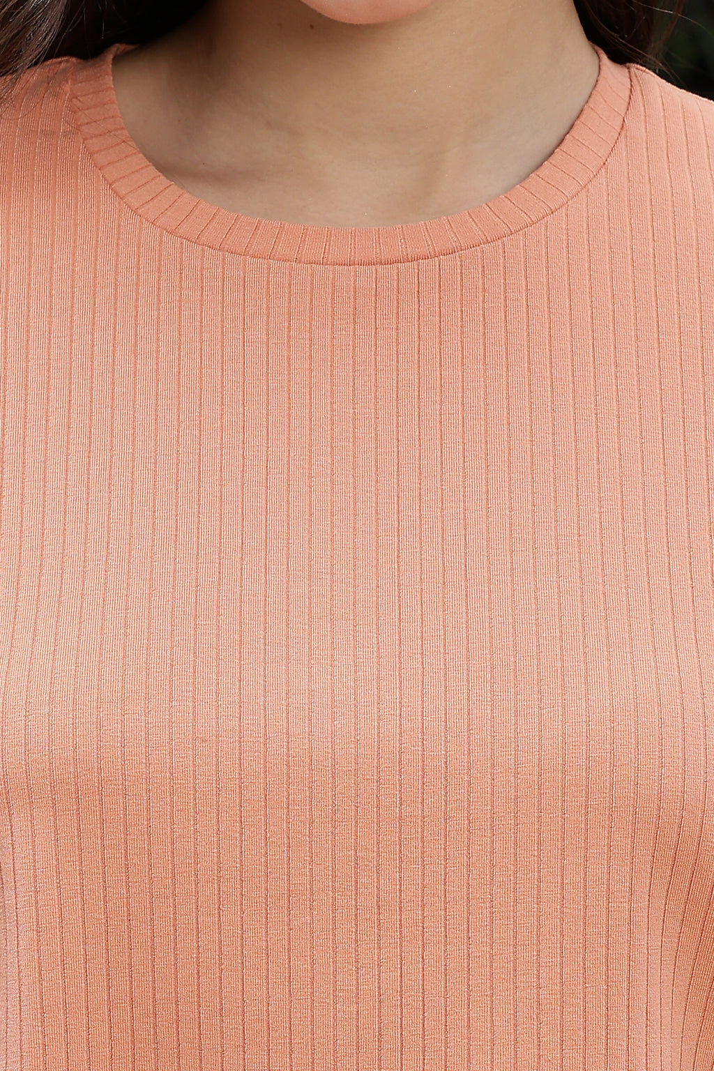 WOMEN ROUND NECK ORANGE HALF SLV  CO-ORD SET