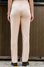 WOMEN ROUND NECK CREAM HALF SLV  CO-ORD SET