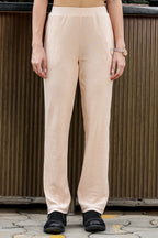 WOMEN ROUND NECK CREAM HALF SLV  CO-ORD SET