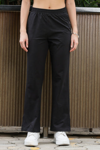 WOMEN ROUND NECK BLACK HALF SLV  CO-ORD SET