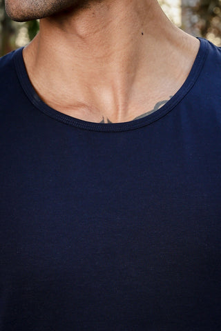 ONE SKY Men's Cotton Stretch Sleeveless Tank Top | Typography Print | Round Neck | Casual Pullover