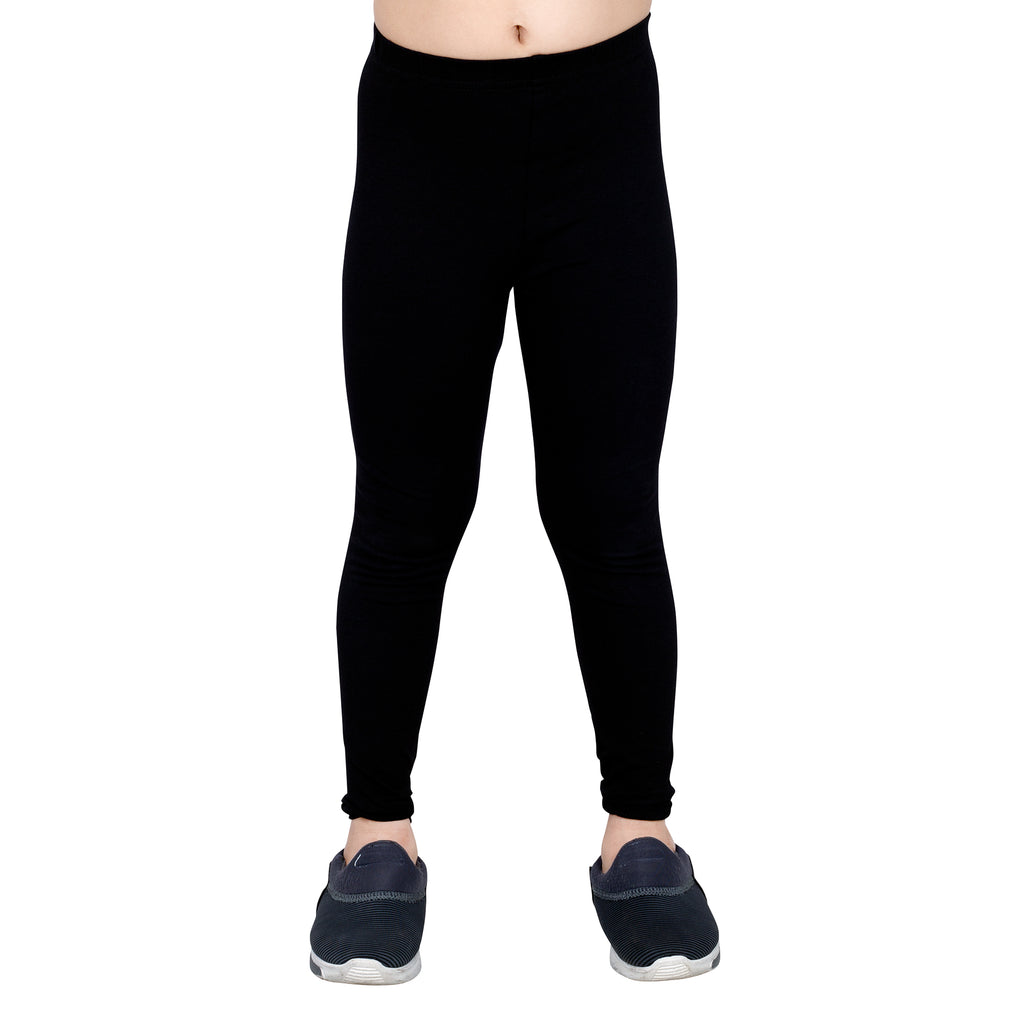 Girls Black Regular Legging