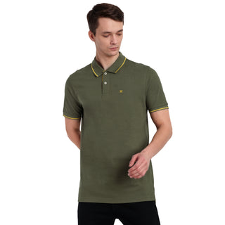 Men Nu Olive Round Neck T-Shirt