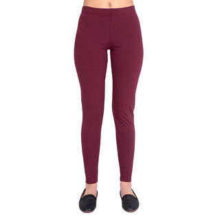 Women Burgandy Breathable Long Length Legging