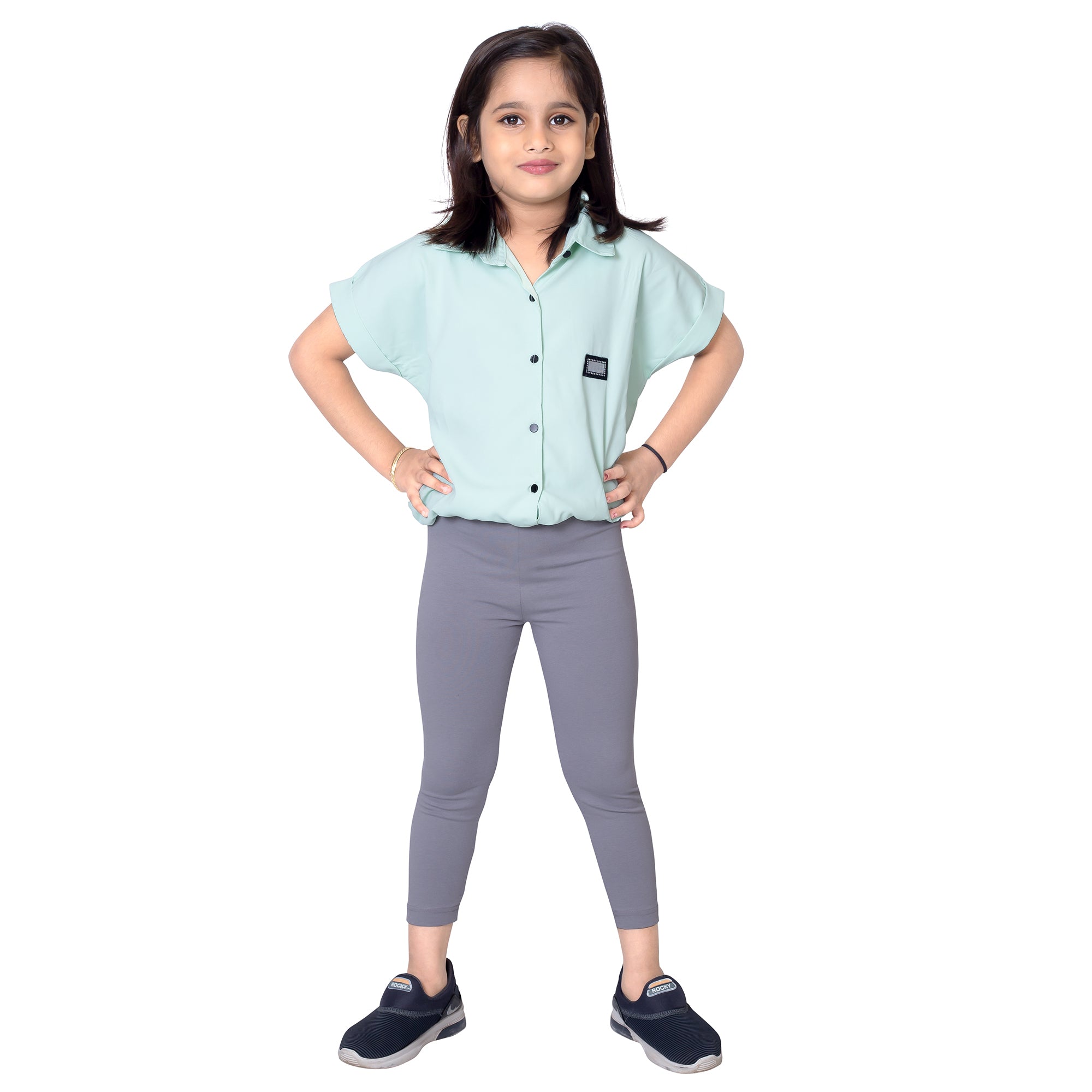 Girls Cement Ankle Length Legging