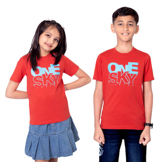 Kids Classic Red Round Neck T-Shirt