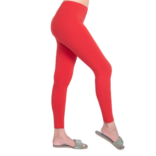 Women Classic Red Breathable Long Length Legging