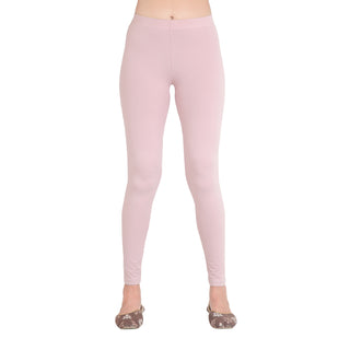 Women Dusty Rose Breathable Long Length Legging