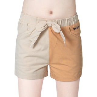 Girls Beige Casual Shorts